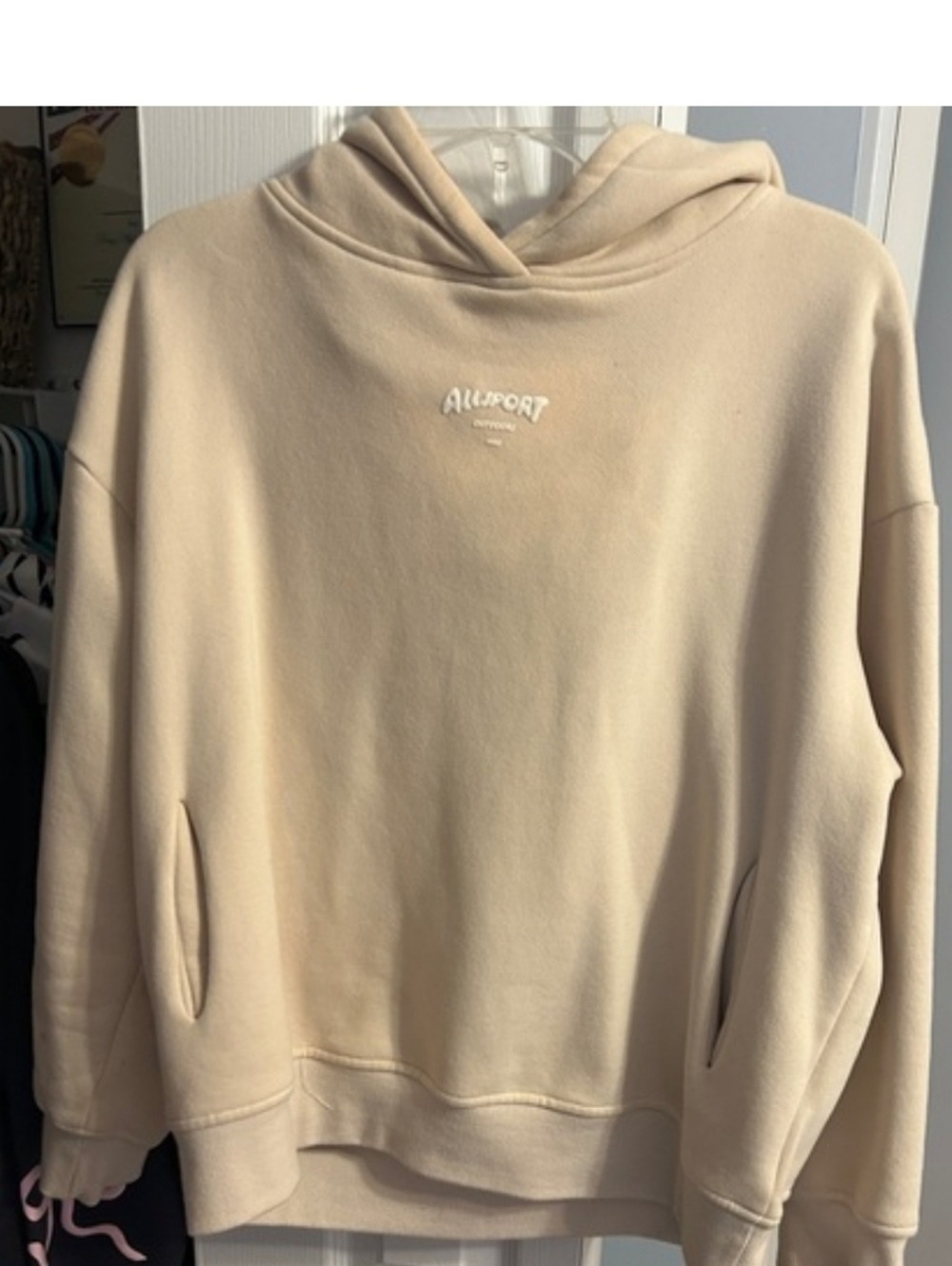 Wilo Women's Beige Hoodie Sweater